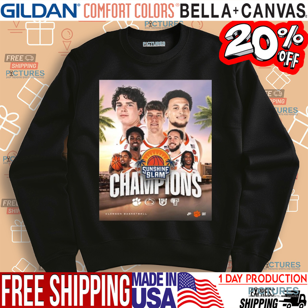 Clemson Tigers Basketball 2024 Sunshine Slam Champions Shirt