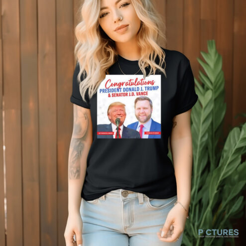 Congratulations President Donald J. Trump and Senator J.D. Vance 2024 shirt