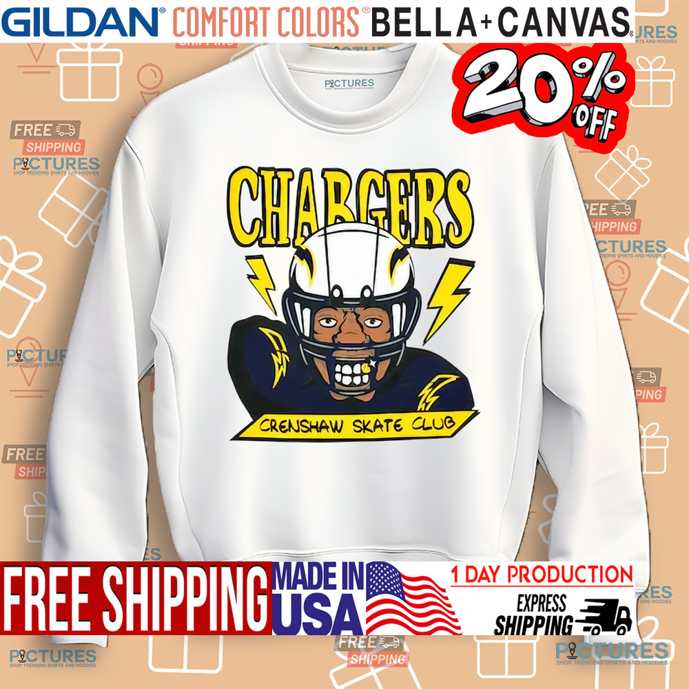 Crenshaw Skate Club White Los Angeles Chargers Player Shirt