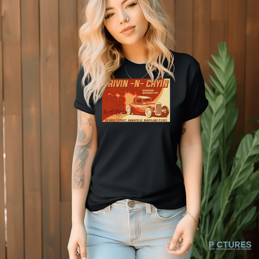 Drivin N Cryin Rams Head On Stage Annapolis, MD November 13 2024 Tour Shirt 9 Drivin N Cryin Rams Head On Stage Annapolis, MD November 13 2024 Tour Shirt