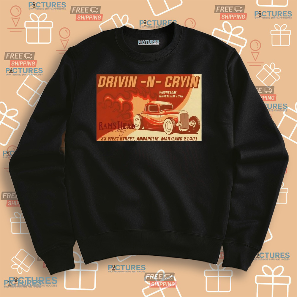 Drivin N Cryin Rams Head On Stage Annapolis, MD November 13 2024 Tour Shirt Drivin N Cryin Rams Head On Stage Annapolis, MD November 13 2024 Tour Shirt