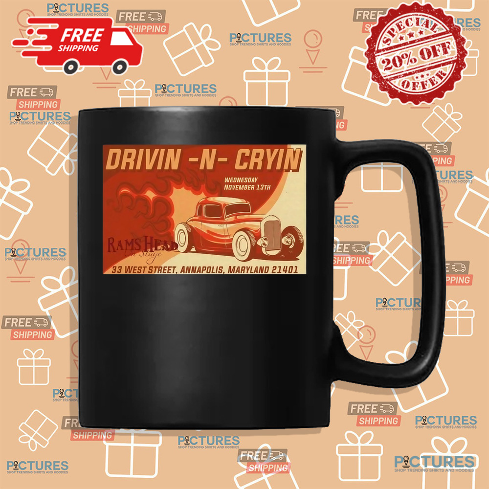 Drivin N Cryin Rams Head On Stage Annapolis, MD November 13 2024 Tour Shirt Drivin N Cryin Rams Head On Stage Annapolis, MD November 13 2024 Tour Shirt