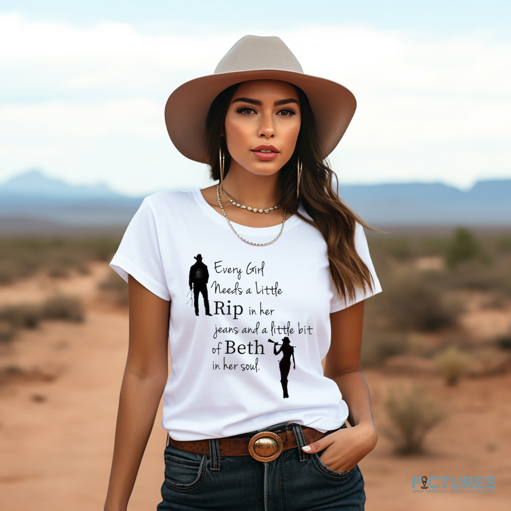 Every Girl Needs A Little Rip In Her Jeans Retro Western Casual Shirt