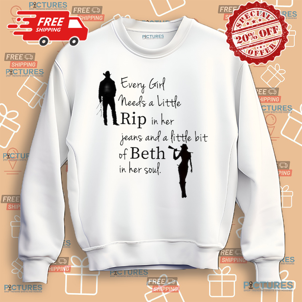 Every Girl Needs A Little Rip In Her Jeans Retro Western Casual Shirt