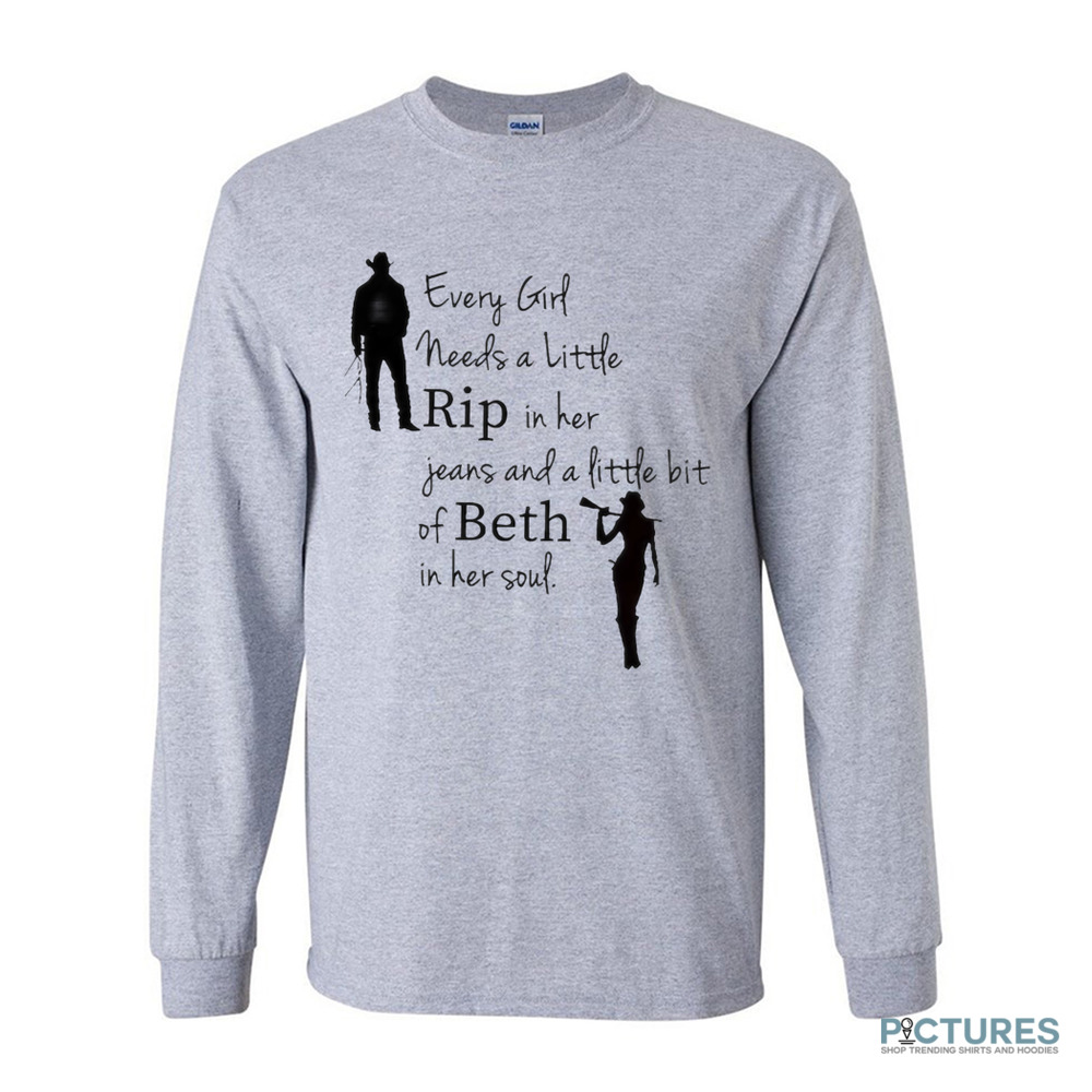 Every Girl Needs A Little Rip In Her Jeans Retro Western Casual Shirt