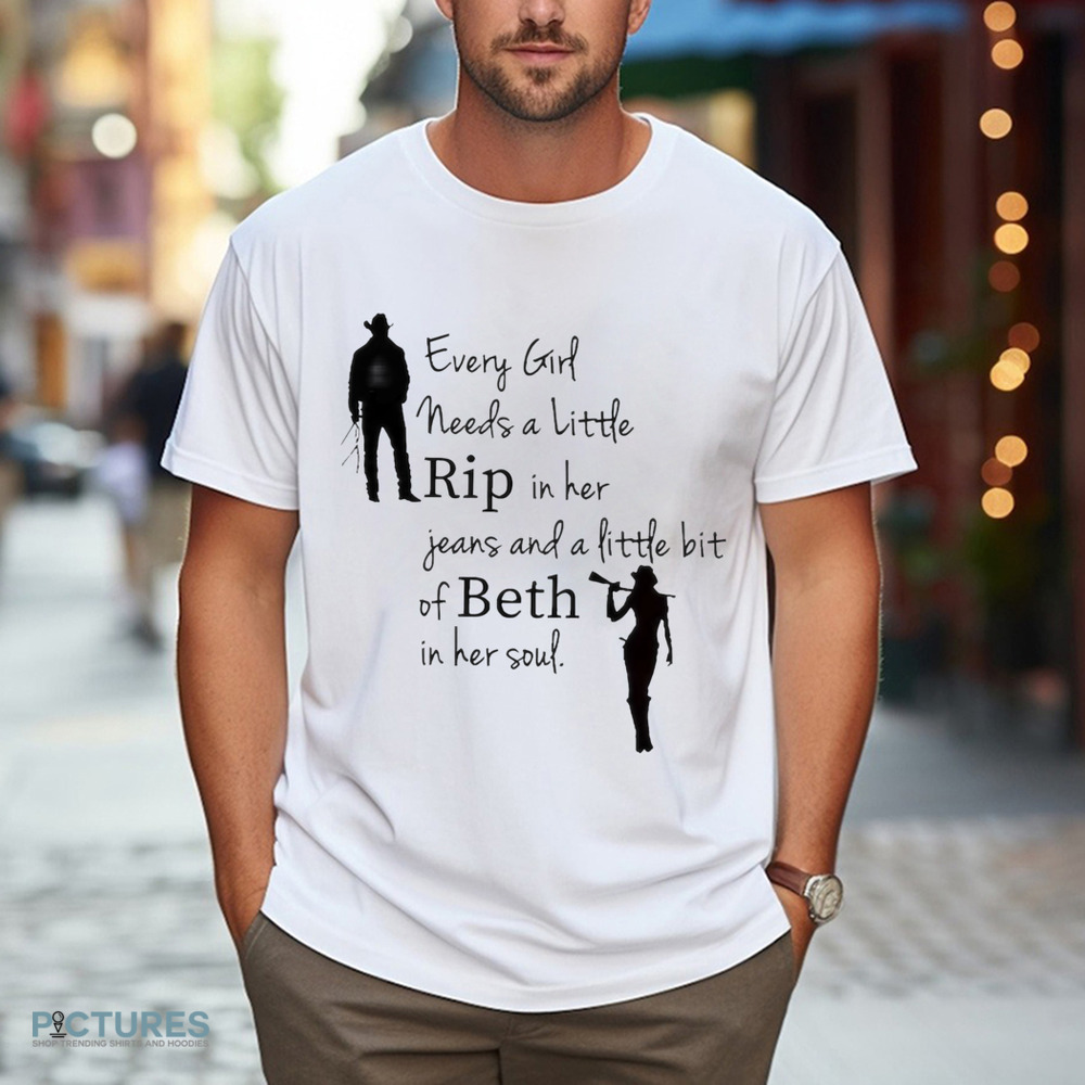 Every Girl Needs A Little Rip In Her Jeans Retro Western Casual Shirt