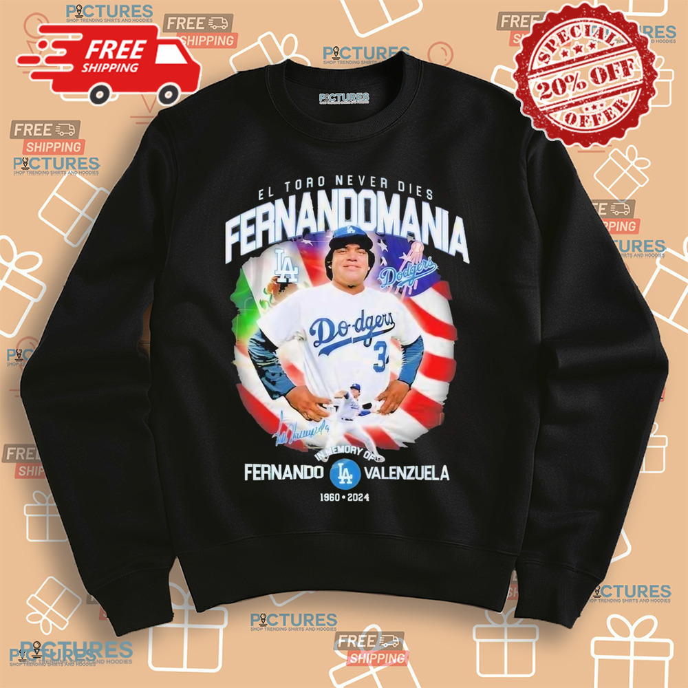 Fernandomania El Toro Never Dies Fernando Valenzuela Los Angeles Dodgers 1960-2024 Shirt