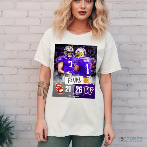Final USC Trojans vs. Washington Huskies 21-26 A B1G Dawg Dub Poster Shirt