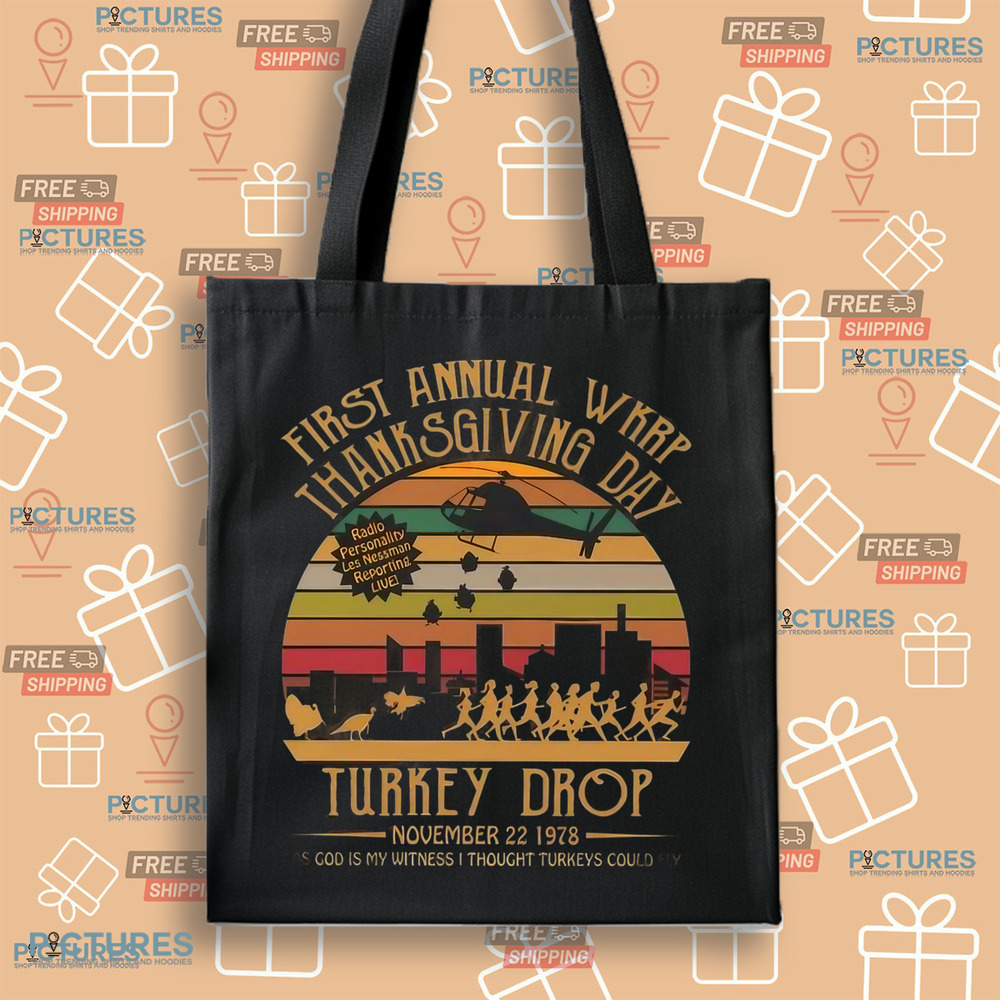 First Annual WKRP Thanksgiving Day Turkey Drop Vintage Retro Shirt First Annual WKRP Thanksgiving Day Turkey Drop Vintage Retro Shirt