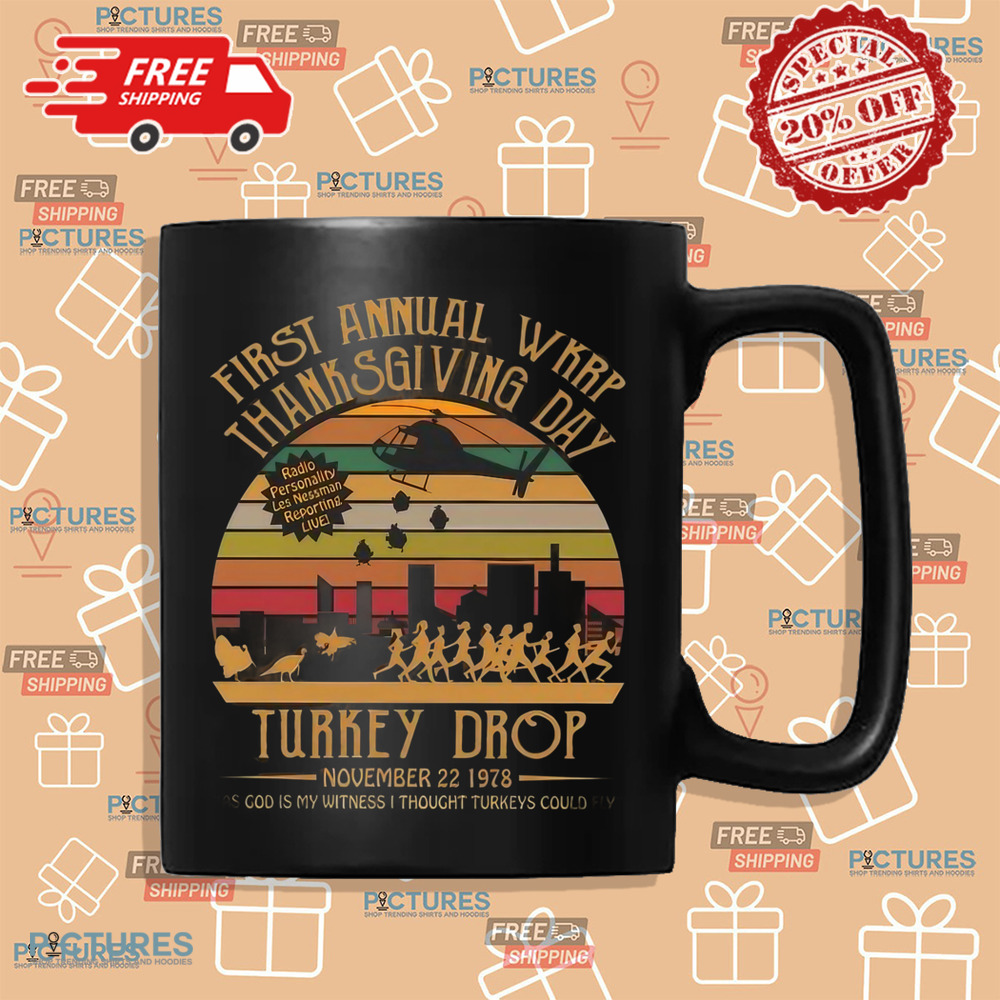 First Annual WKRP Thanksgiving Day Turkey Drop Vintage Retro Shirt First Annual WKRP Thanksgiving Day Turkey Drop Vintage Retro Shirt