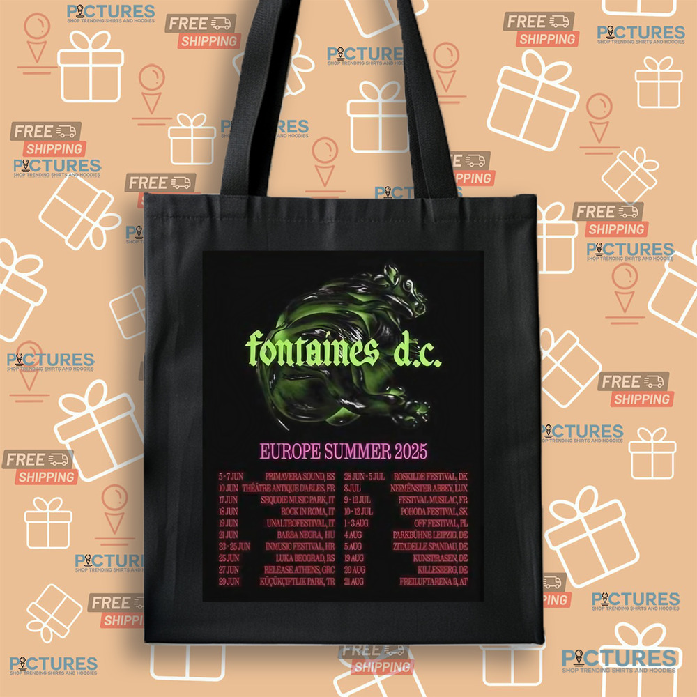 Fontaines D.C. Europe Summer 2025 Tour Dates Shirt Fontaines D.C. Europe Summer 2025 Tour Dates Shirt