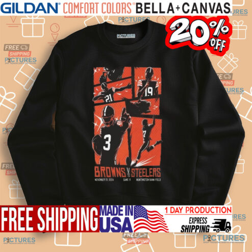 Game 11 Cleveland Browns vs. Pittsburgh Steelers 2024 Shirt