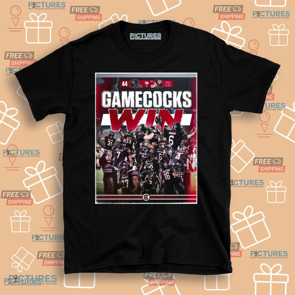 Gamecocks Win South Carolina Gamecocks Vs Texas AnM Aggies 44-20 Score Poster Shirt Gamecocks Win South Carolina Gamecocks Vs Texas AnM Aggies 44-20 Score Poster Shirt