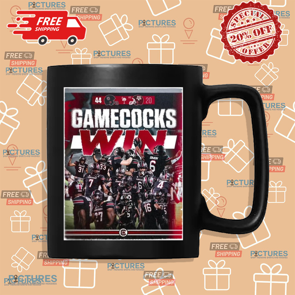 Gamecocks Win South Carolina Gamecocks Vs Texas AnM Aggies 44-20 Score Poster Shirt Gamecocks Win South Carolina Gamecocks Vs Texas AnM Aggies 44-20 Score Poster Shirt