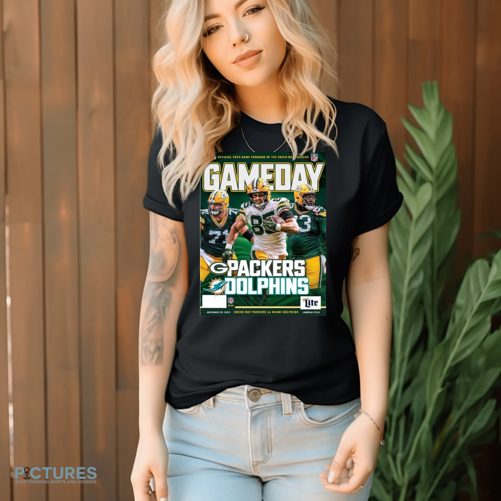Gameday Miami Dolphins vs. Green Bay Packers NFL Nov 28th 2024 Lambeau Field Shirt