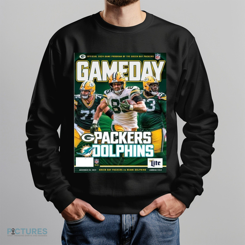 Gameday Miami Dolphins vs. Green Bay Packers NFL Nov 28th 2024 Lambeau Field Shirt