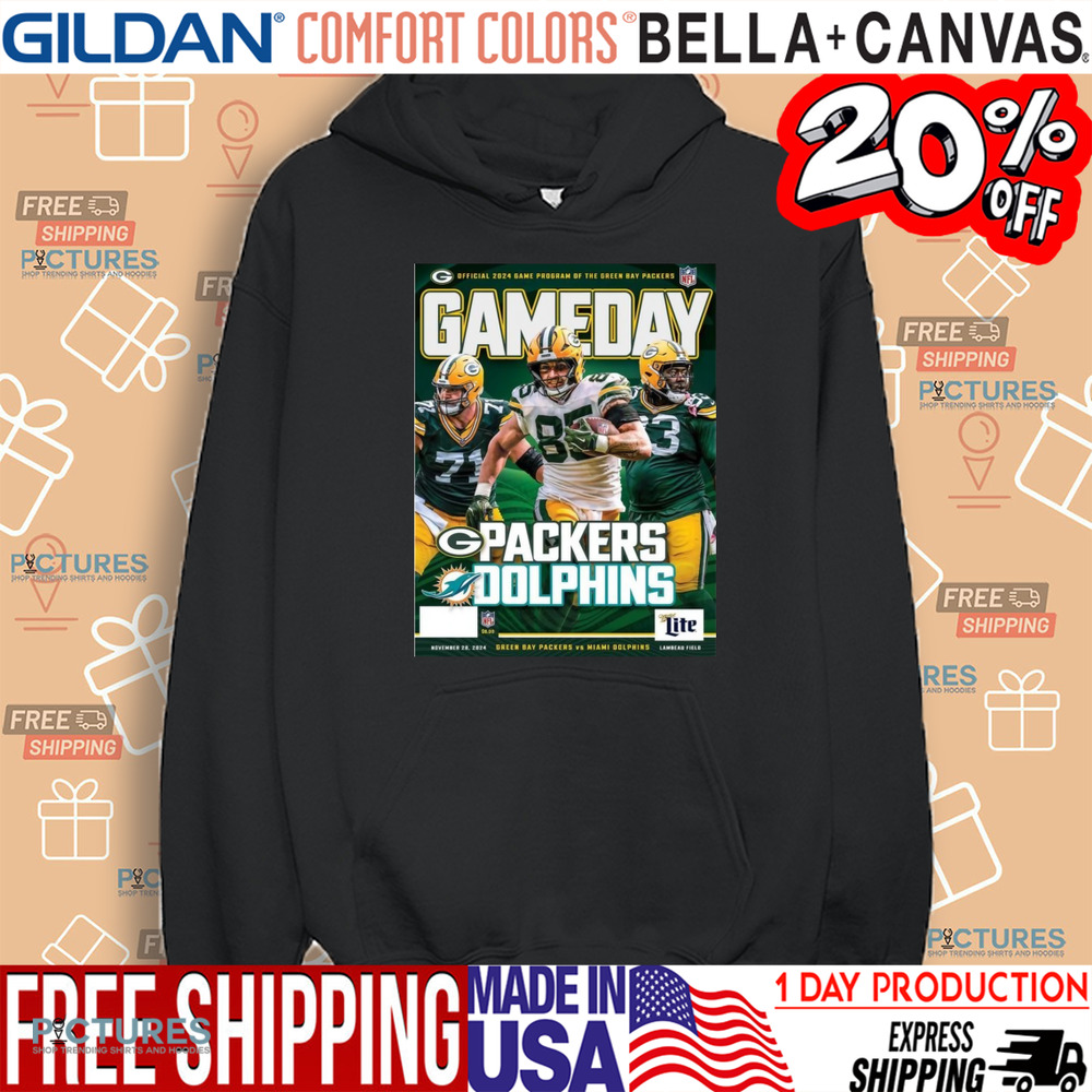 Gameday Miami Dolphins vs. Green Bay Packers NFL Nov 28th 2024 Lambeau Field Shirt