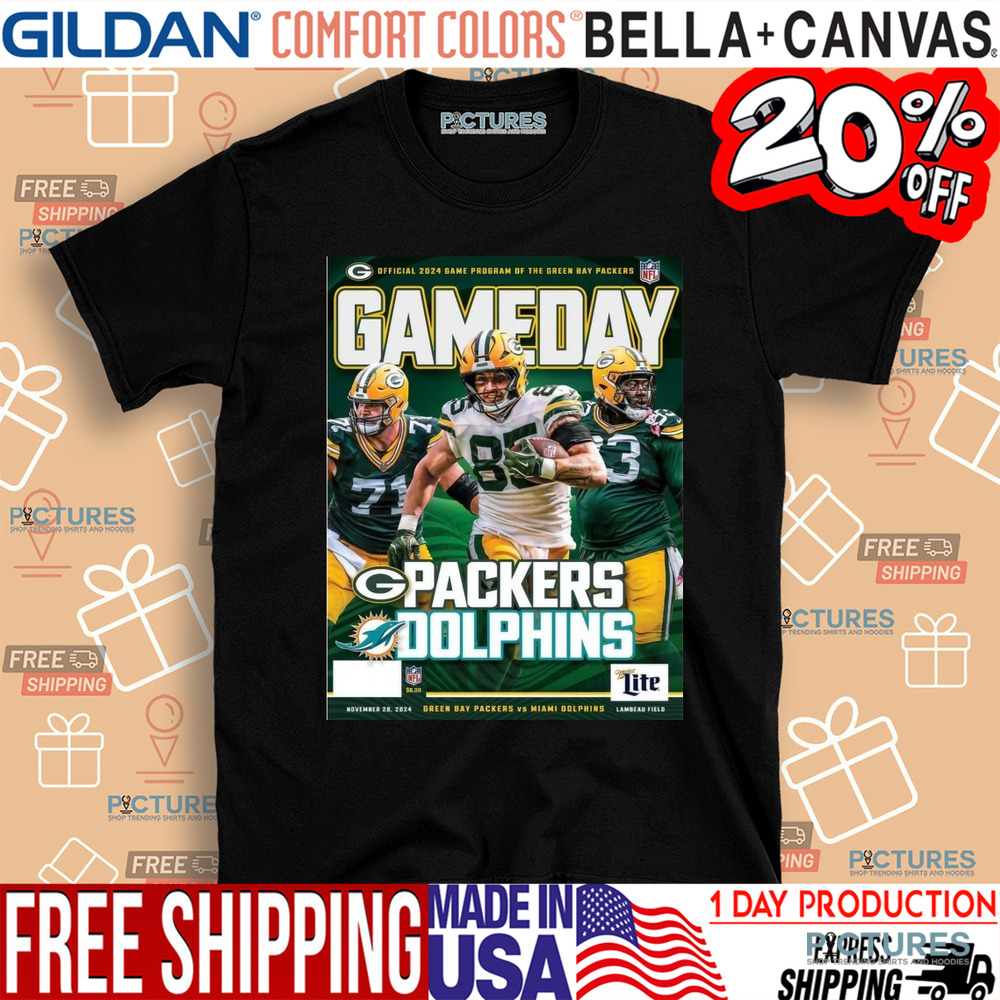 Gameday Miami Dolphins vs. Green Bay Packers NFL Nov 28th 2024 Lambeau Field Shirt