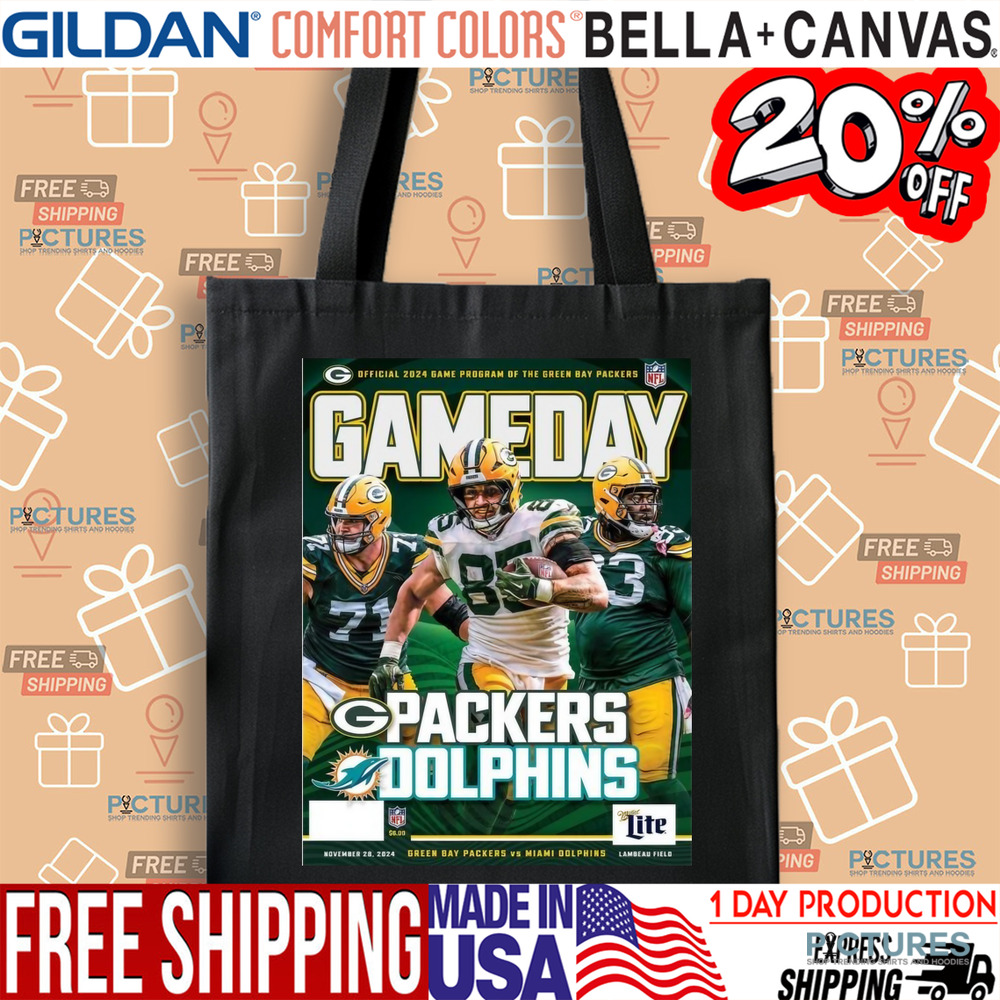 Gameday Miami Dolphins vs. Green Bay Packers NFL Nov 28th 2024 Lambeau Field Shirt
