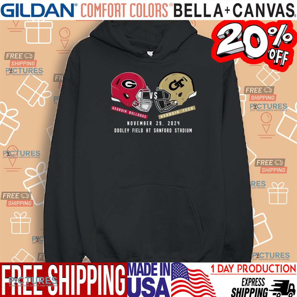 Georgia Bulldogs vs Georgia Tech November 29 2024 Dooley Field At Sanford Stadium Helmet Shirt