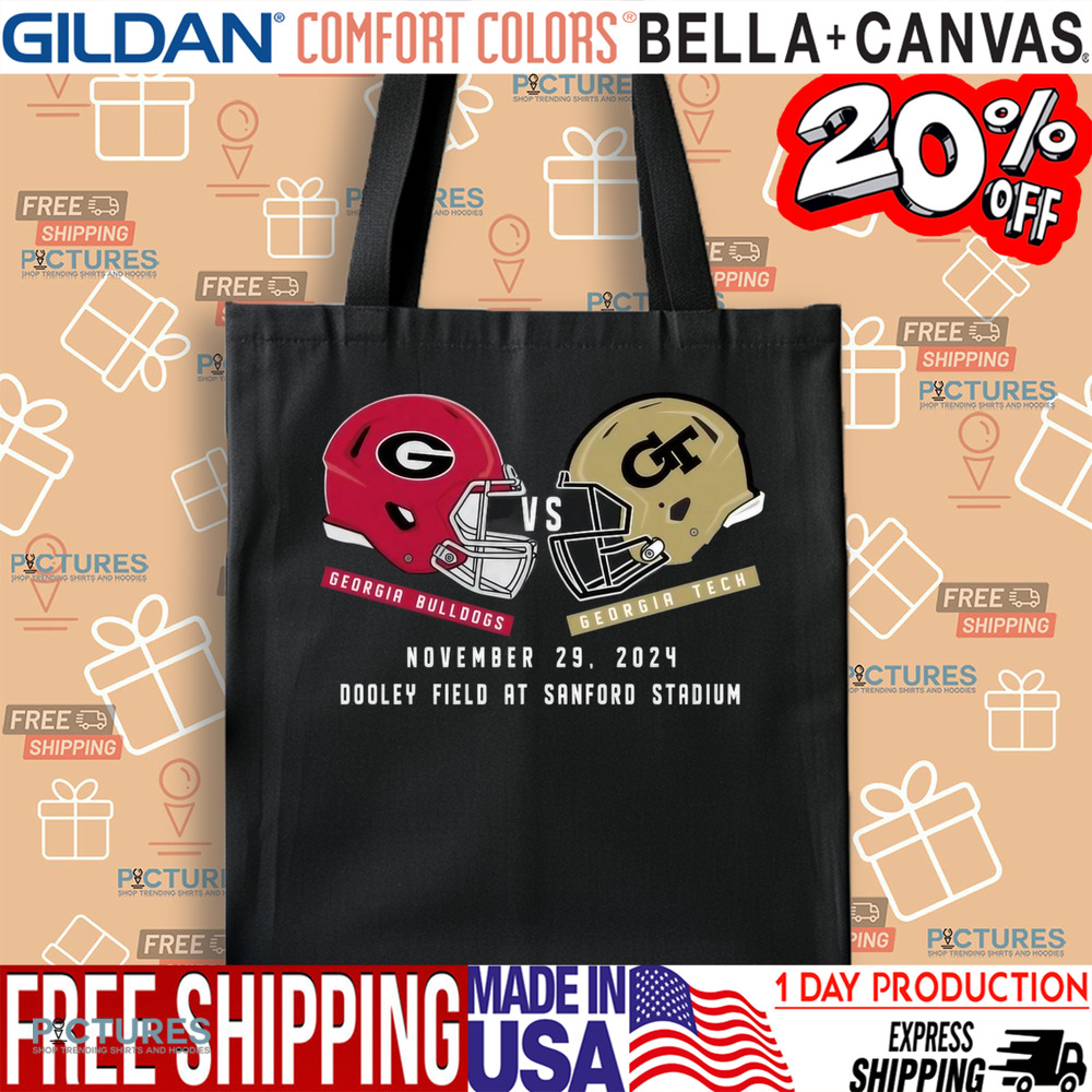 Georgia Bulldogs vs Georgia Tech November 29 2024 Dooley Field At Sanford Stadium Helmet Shirt
