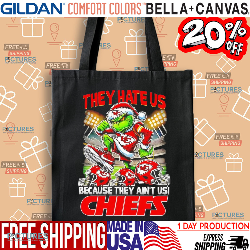 Grinch Kansas City Chiefs They Hate Us Because They Ain't Us Christmas Shirt