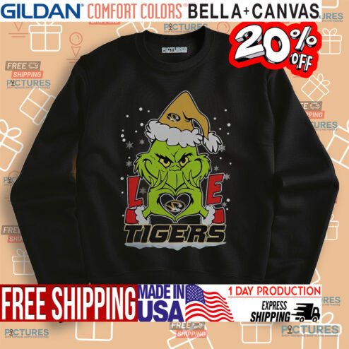 Grinch Love Missouri Tigers Football Christmas Shirt