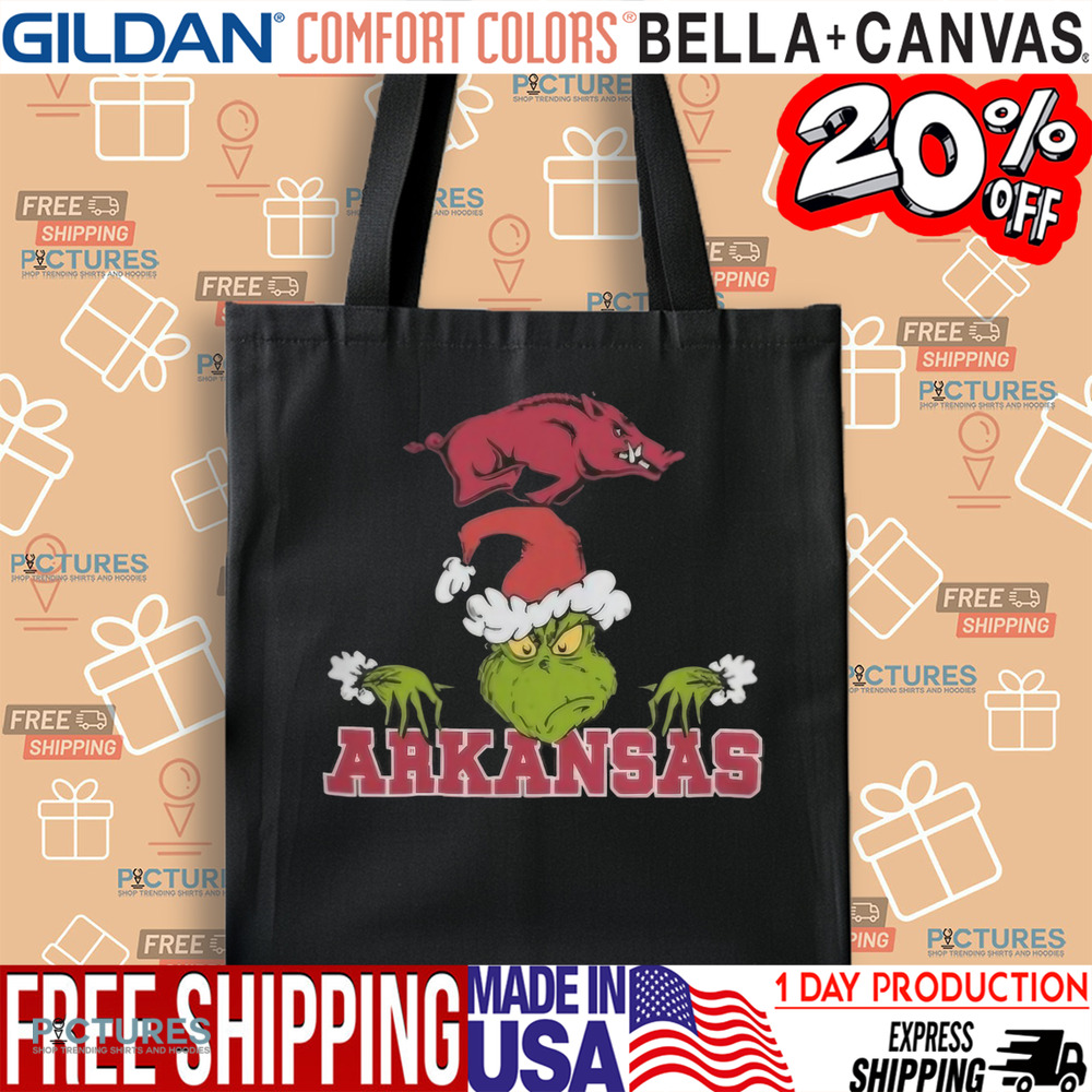 Grinch NCAA Arkansas Razorbacks Logo Football Christmas 2024 Shirt Grinch NCAA Arkansas Razorbacks Logo Football Christmas 2024 Shirt