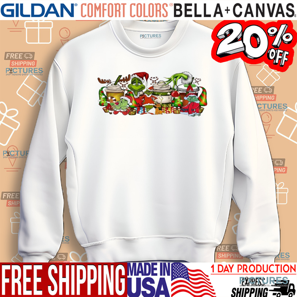 Grinch Santa Christmas Cups Shirt