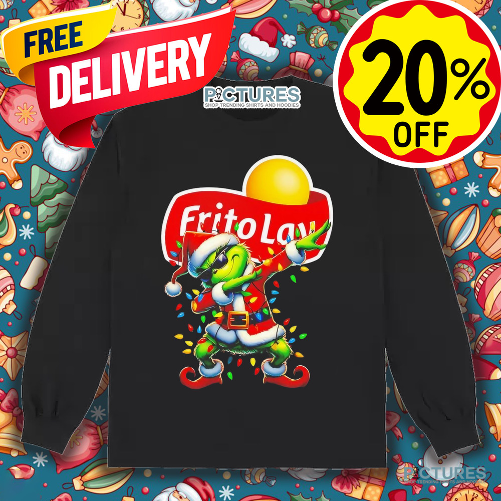 Grinch Santa dabbing Frito Lay Merry Christmas Shirt