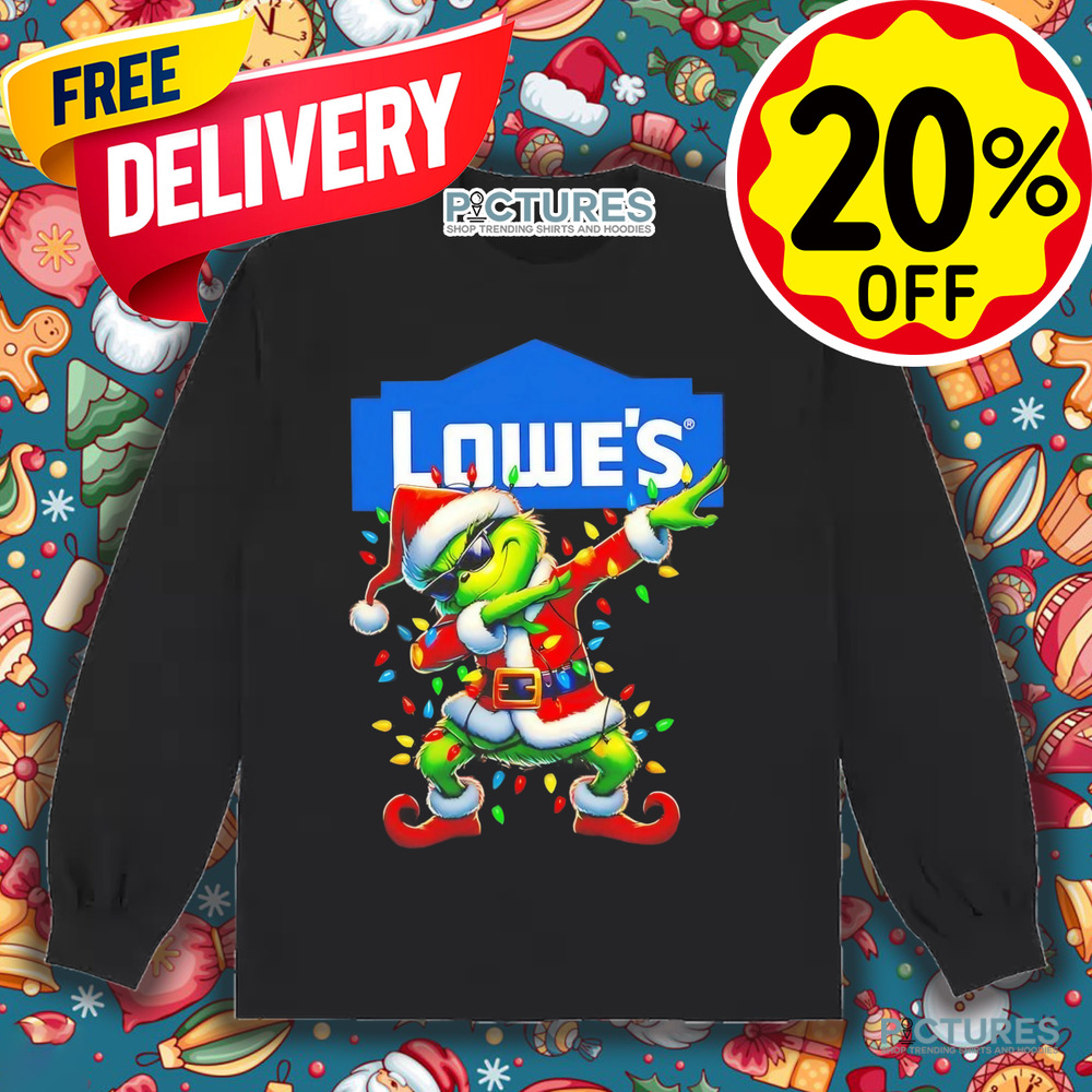 Grinch Santa dabbing Lowe’s Merry Christmas Shirt