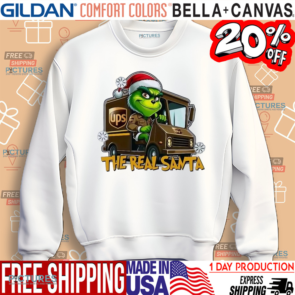 Grinch UPS the real Santa Christmas shirt