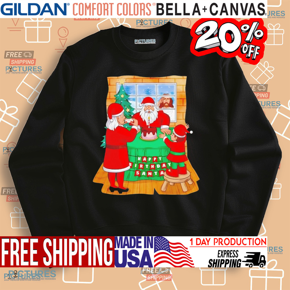 Happy birthday Santa Christmas Shirt