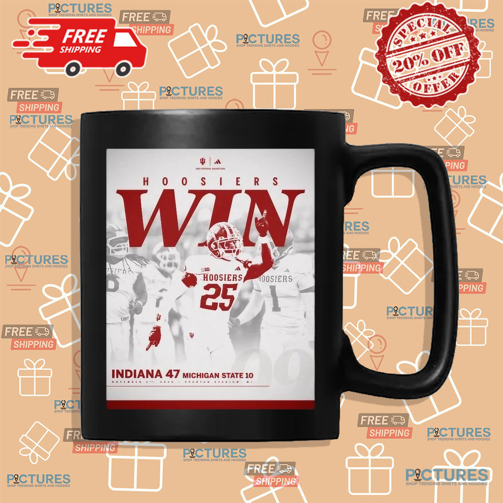 Indiana Hoosiers 47-10 Wins Michigan State Football 2024 Game Final Score Shirt