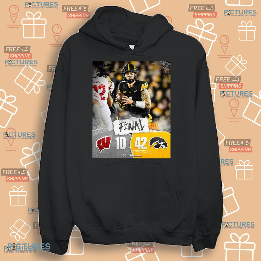 Iowa Hawkeye 42-10 Win Wisconsin Football 2024 Game Final Score Shirt Iowa Hawkeye 42-10 Win Wisconsin Football 2024 Game Final Score Shirt