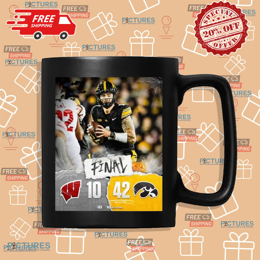 Iowa Hawkeye 42-10 Win Wisconsin Football 2024 Game Final Score Shirt Iowa Hawkeye 42-10 Win Wisconsin Football 2024 Game Final Score Shirt