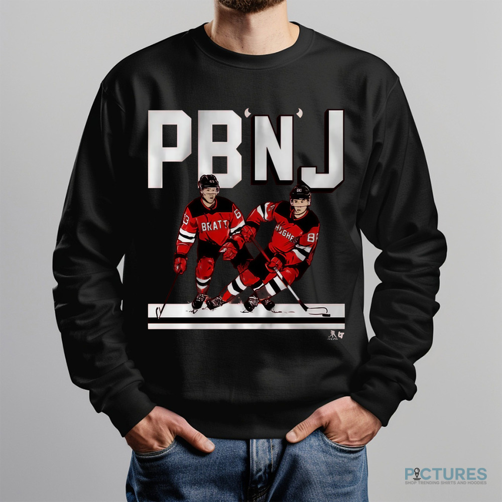 Jack Hughes and Jesper Bratt PB'N'J New Jersey Devils Shirt Jack Hughes and Jesper Bratt PB'N'J New Jersey Devils Shirt