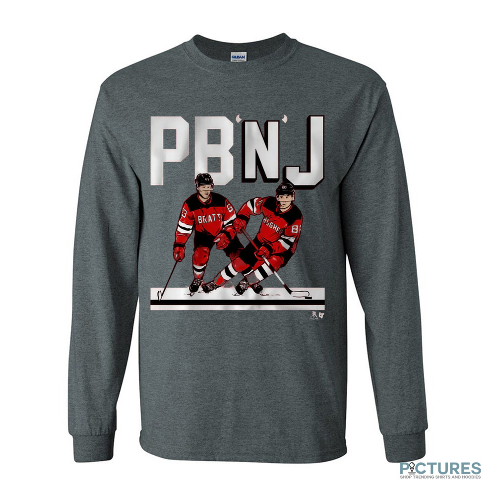 Jack Hughes and Jesper Bratt PB'N'J New Jersey Devils Shirt Jack Hughes and Jesper Bratt PB'N'J New Jersey Devils Shirt