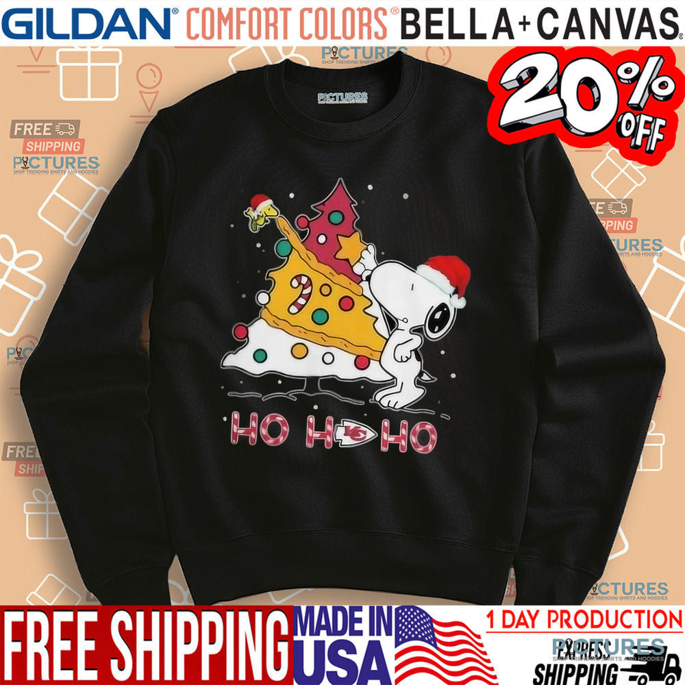 Kansas City Chiefs Nfl Snoopy Christmas Tree Ho Ho Ho Shirt
