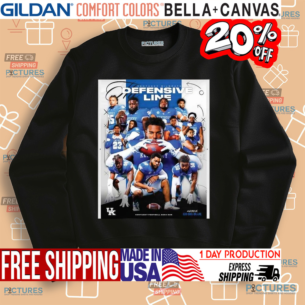 Kentucky Wildcats The Deffensive Line Football 2024 SZN Weareuk Go Big Blue NCAA Poster Shirt