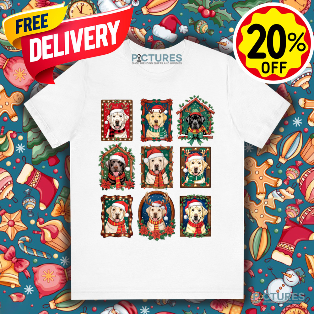 Labrador Retriever Vintage Christmas Pajama Santa Christmas Shirt