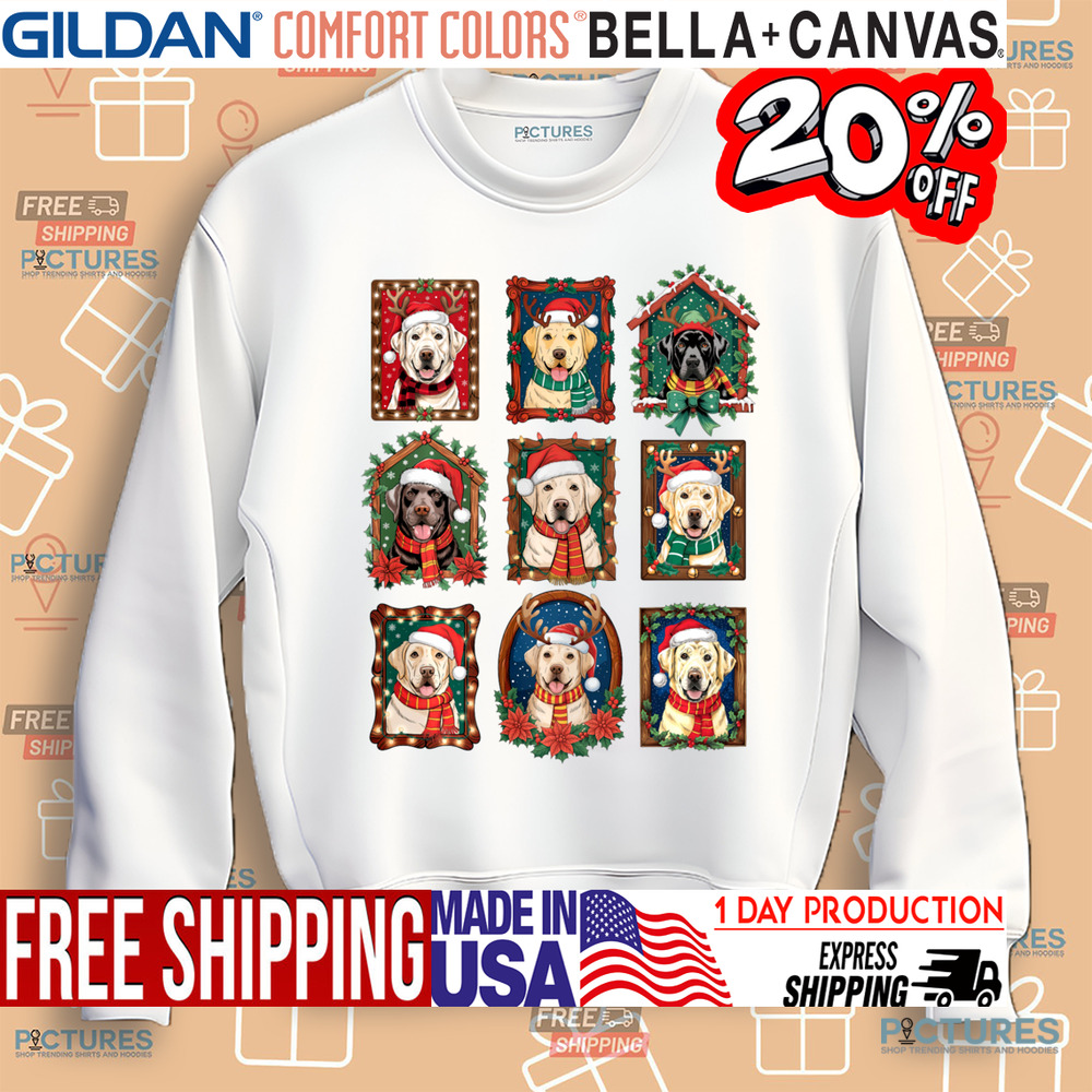 Labrador Retriever Vintage Christmas Pajama Santa Christmas Shirt Labrador Retriever Vintage Christmas Pajama Santa Christmas Shirt