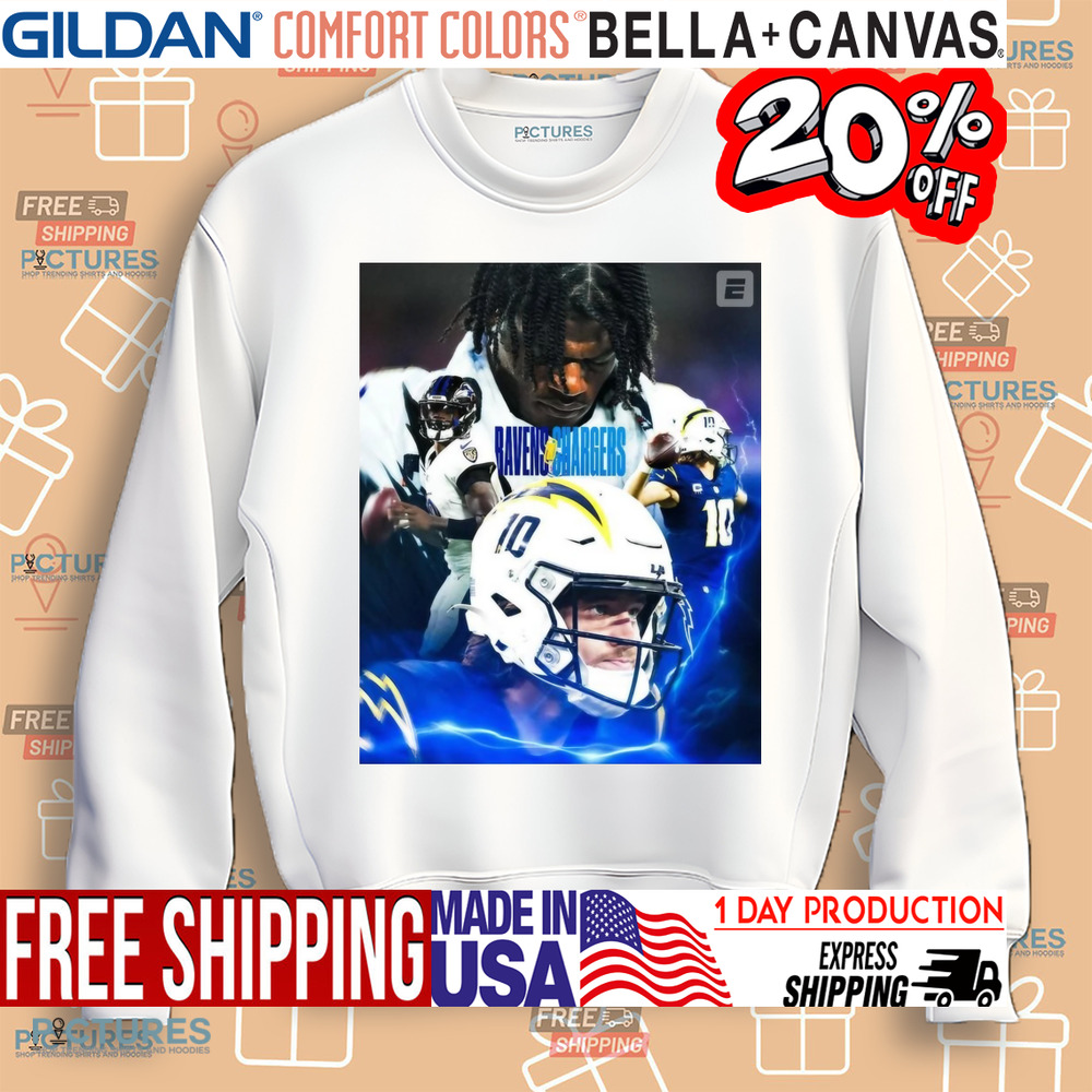 Lamar vs Justin NFL Football Baltimore Ravens at Los Angeles Chargers Nov 26 2024 Poster Shirt
