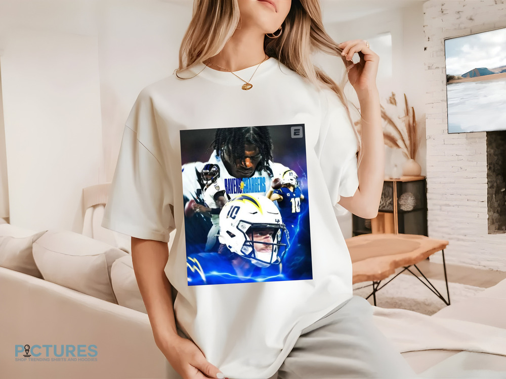 Lamar vs Justin NFL Football Baltimore Ravens at Los Angeles Chargers Nov 26 2024 Poster Shirt