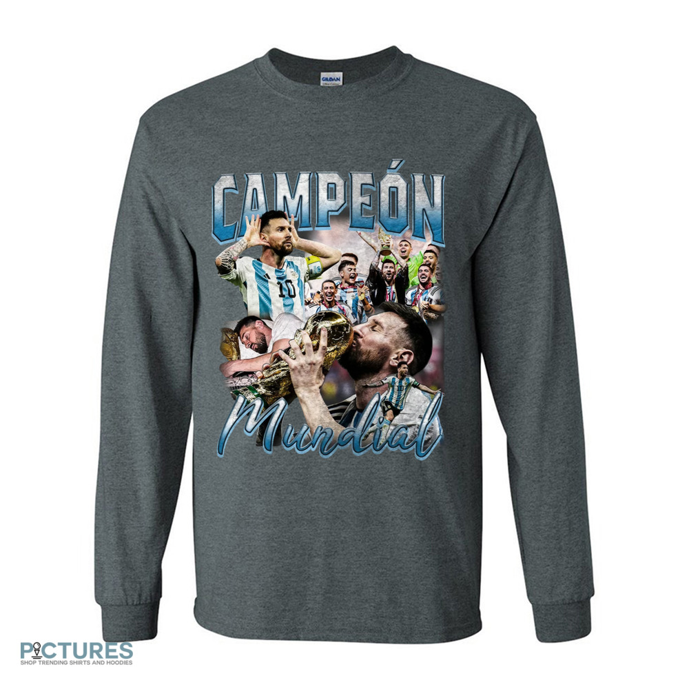 Lionel Messi Campeon Mundial Vintage Bootleg Shirt