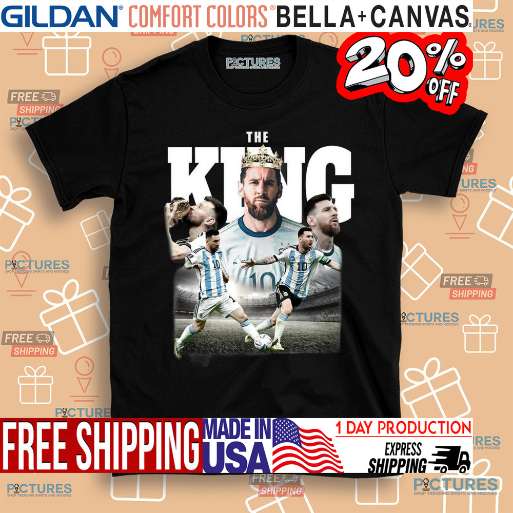 Lionel Messi The King Football Vintage Shirt