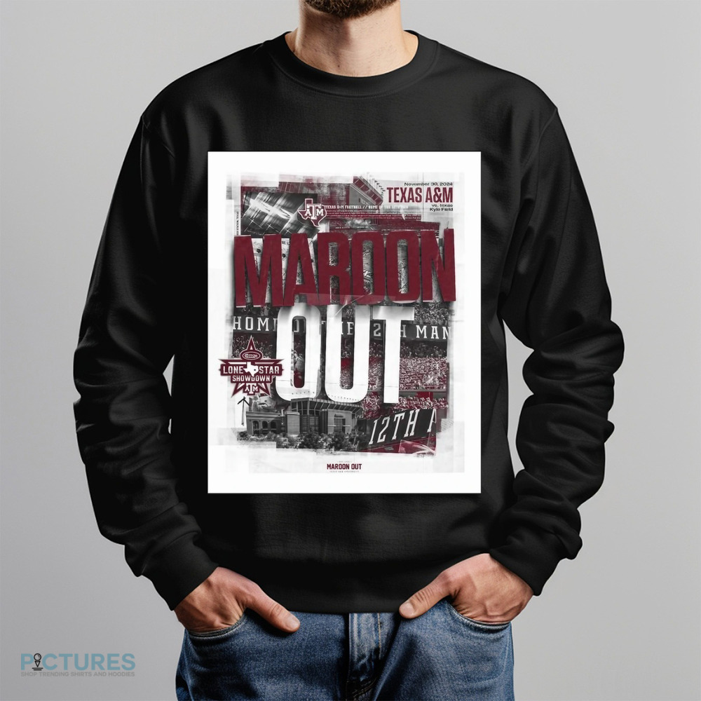 Lone Star Showdown Nov 30 2024 Texas Longhorns vs Texas AnM Aggies Maroon Out Shirt