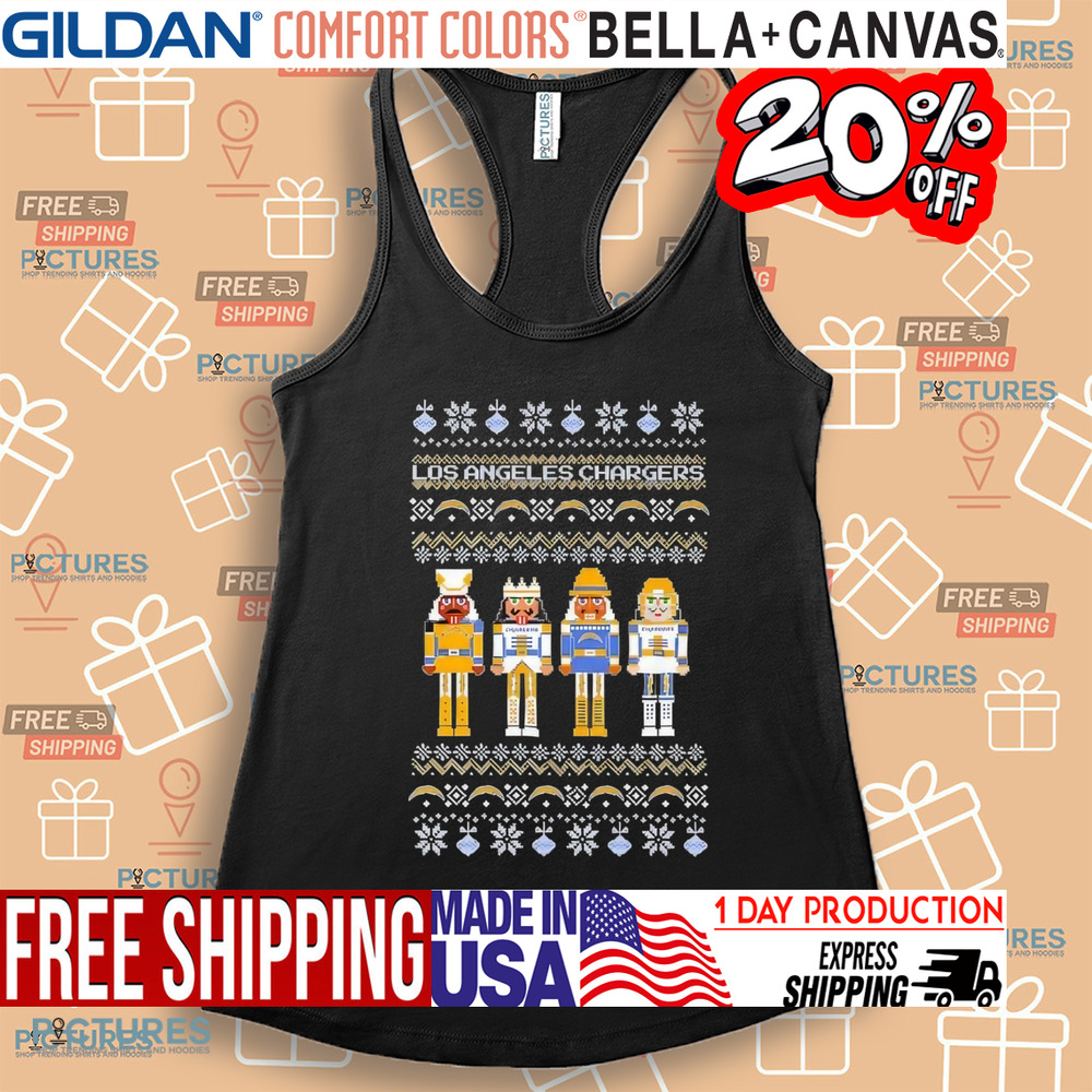 Los Angeles Chargers Nutcracker Holiday ugly Christmas 2024 shirt Los Angeles Chargers Nutcracker Holiday ugly Christmas 2024 shirt