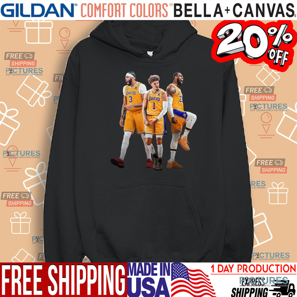 Los angeles Lakers lebron james anthony davis and lamelo ball NBA shirt