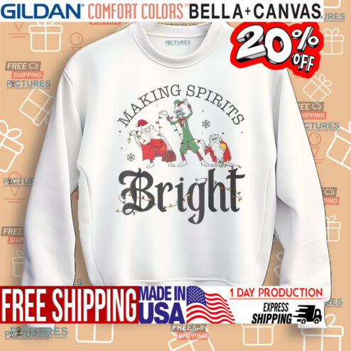Making Spirits Bright Christmas Haunted Ghosts Shirt